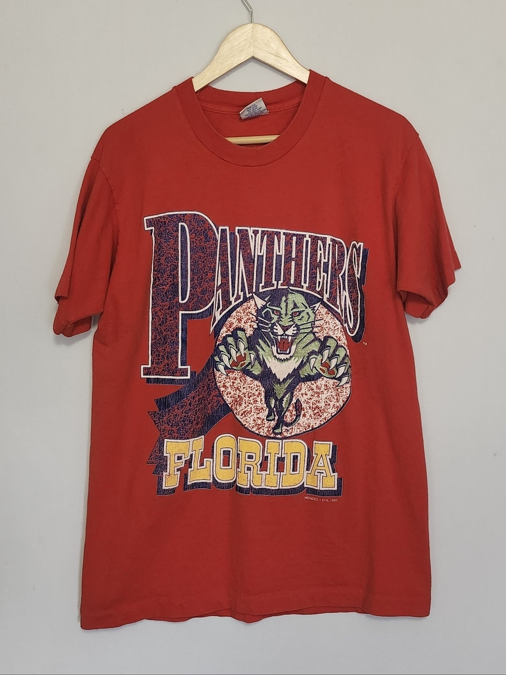 Florida Panthers Vintage Red Tee Size L